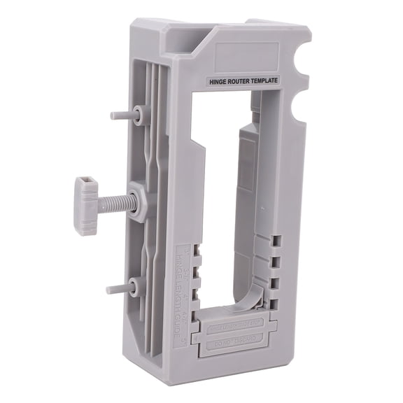 Adjustable Door Hinge Installation Jig Router Template Kit Gray Hinge Hole Locator for 3-5 inches / 7.62-12.7 cm Length & 1/4 or 5/8 inches / 0.64 or 1.59 cm Thickness