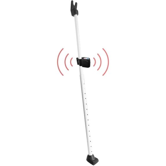 SecurityMan Adjustable Door Bar with 120 dB Alarm, Heavy-Duty Stopper for Sliding & Hinged Doors, Indoor Use