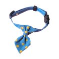 thumbnail image 1 of Adjustable Dot Print Cat Dog Collar - Anti-break with Bell, Safety Belt - British Style Walking Pet Collar, 1 of 8