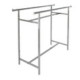 thumbnail image 1 of Adjustable Double Bar Clothing Rack - Silver Metal Garment Rack for Closet & Bedroom - Foldable Design - Easy Assembly - Multi-Use for Clothes, Shoes & Accessories, 1 of 2