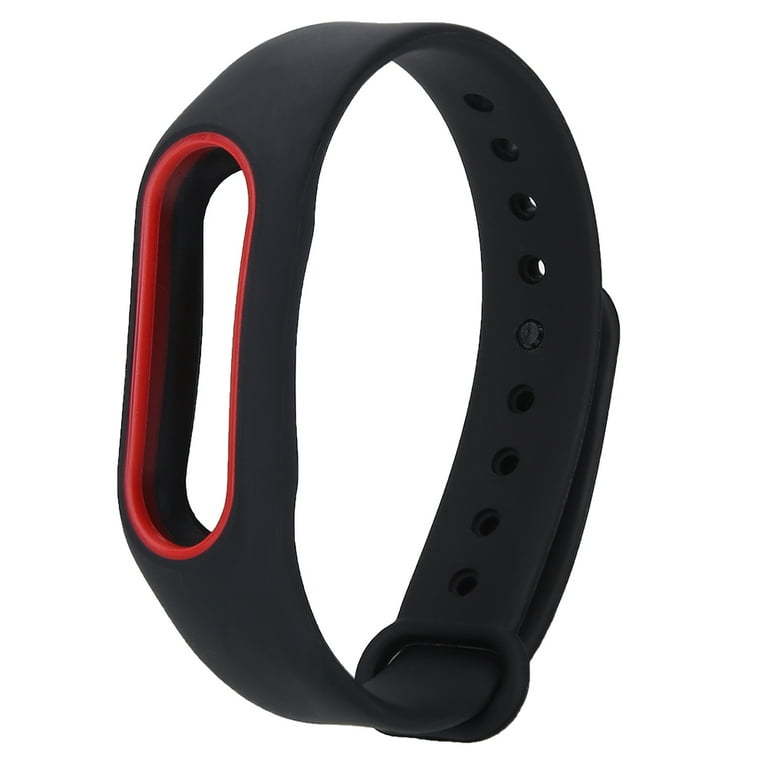 Adjustable Double Color Wrist Strap Wristband Replacement for Xiaomi Mi Band 2 Black Red Walmart