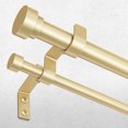 Adjustable Double Curtain Rod Set, 1 Inch Diameter Gold Dual Drapery ...