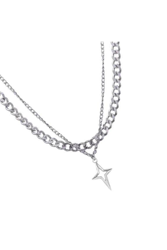 Adjustable Double Layer Star Necklace Zincs Alloy Fashion Jewelry Gift For Her Him Trendy Layering Designs Neckchain