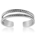 thumbnail image 1 of Adjustable Double Rope Sterling Silver Toe Ring, 1 of 1