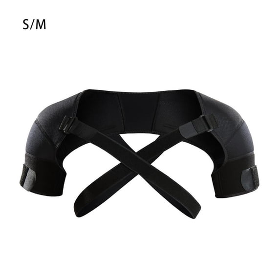 Adjustable Double Shoulder Support Brace, Flexible Compression Wrap Protector for Sleeping Pain Relief & Injury Preventio for Men and Women Frozen Shoulder,AC Joint,Labrum Tear