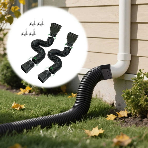 Adjustable Downspout Extension Corrugated Drain Pipe Flexible Outdoor Gutter Water Spout For Rainwater Downspouts