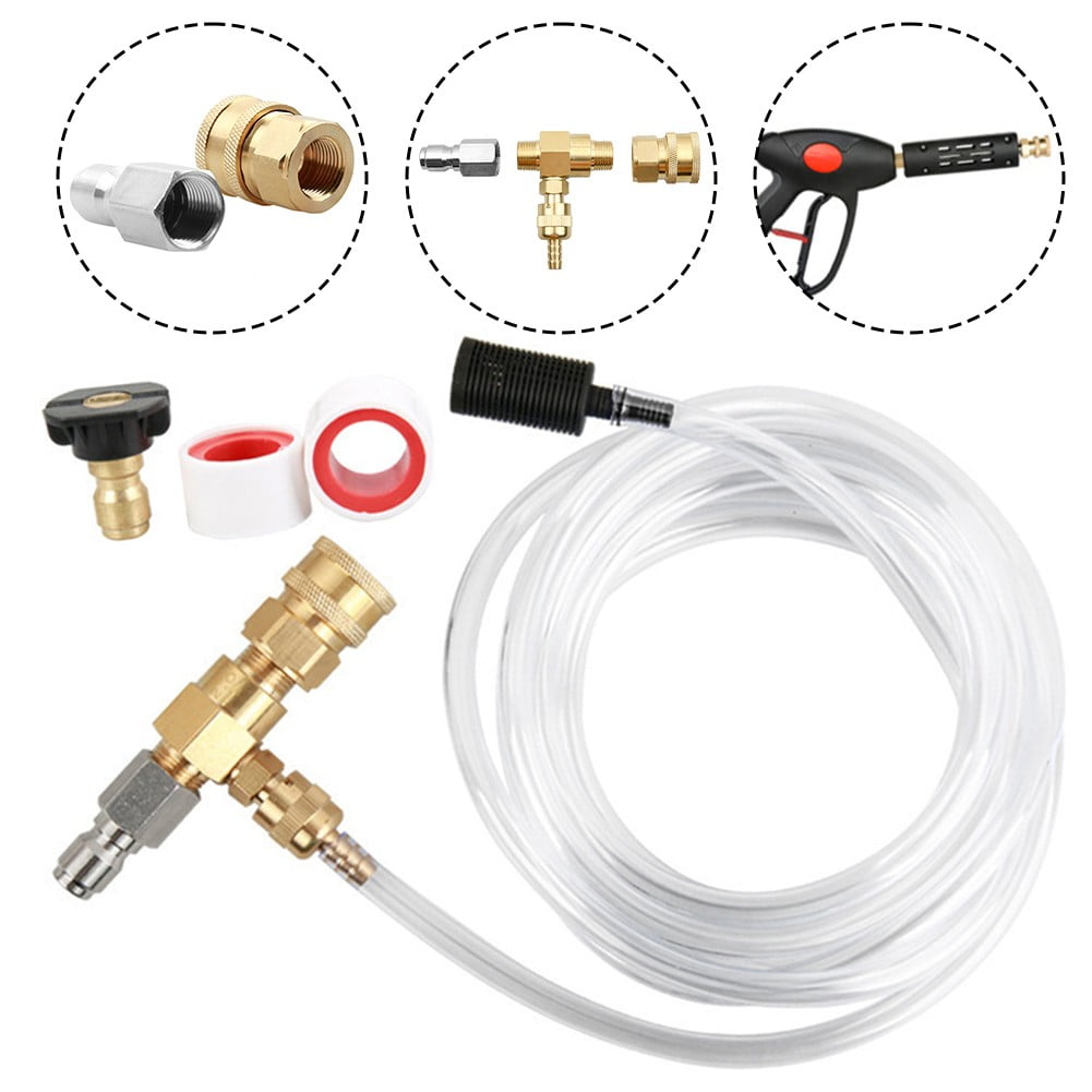 Adjustable Downstream Injector for Pressure Washer, Brass Soap Injector, 4000psi