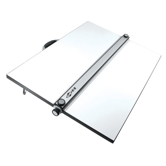 Adjustable Drafting Board 18" x 24" PXB24 Lightweight Drawing Tool with Rubber Grips and Top-Mounted Knobs for Professionals, Silver