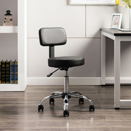 Adjustable Drafting Stool by Naomi Home-Color:Black,Style:Without Foot Rest