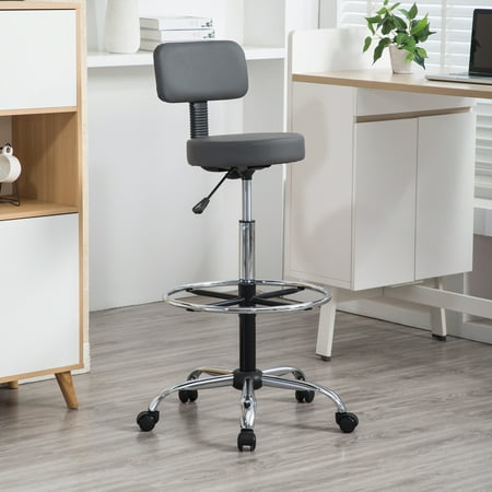 Tall Office Drafting Chair-Color:Gray