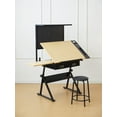 thumbnail image 1 of Adjustable Drafting Table with Metal Perforated Backboard - Height-Adjustable, Tilt-Up to 75°, Spacious Storage, Ergonomic Design for Artists & Designers, Stable Base with Adjustable Legs, 1 of 9