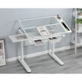 thumbnail image 1 of Adjustable Drafting, Tiltable Glass Surface - Table with Metal Drawers and Adjustable Legs, 1 of 5