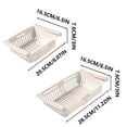 thumbnail image 1 of Adjustable Drawer for Fridge, Kitchen Organizer Adjustable Kitchen Refrigerator Storage Rack Fridge Freezer Shelf Holder Pull-Out Drawer Space (Beige), 1 of 5