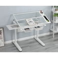 thumbnail image 1 of Adjustable Drawing Table with Hand-Operated Device / Tiltable Desktop, Extended Surface & Stool Included, 1 of 6