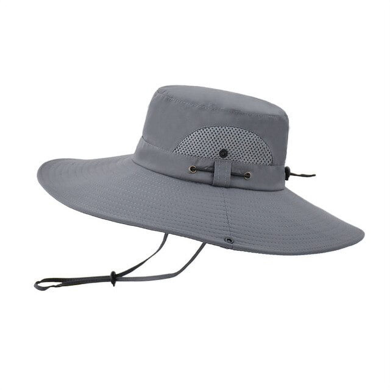 Adjustable Drawstring Bucket Hats Men Outdoor Breathable Mesh Fishing ...