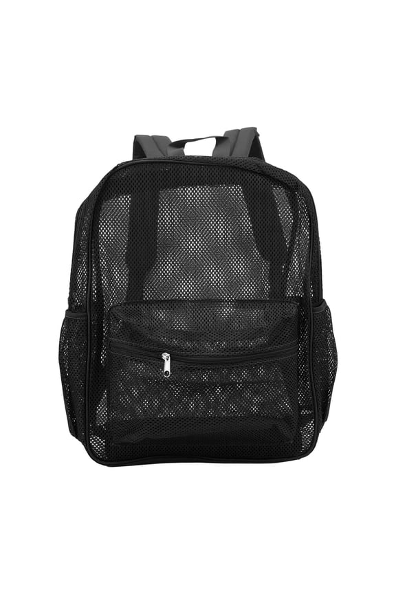 Adjustable Drawstrings Backpack, Comfortable Ergonomic Design Transparent Mesh Pack for Beach, Travel, and Everyday Use
