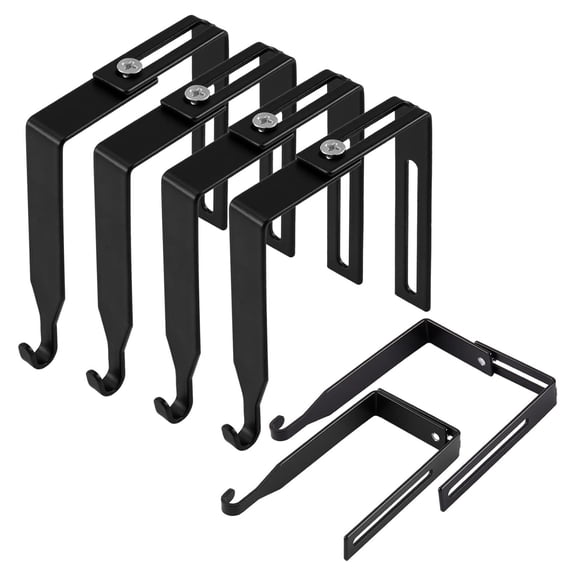 Adjustable No Drill Christmas Light Hangers for Concrete Cinder Block Wood Fences 3.1-6.1 Inch Heavy-Duty Metal Garland Plant Hooks Easy Install No Tools Needed