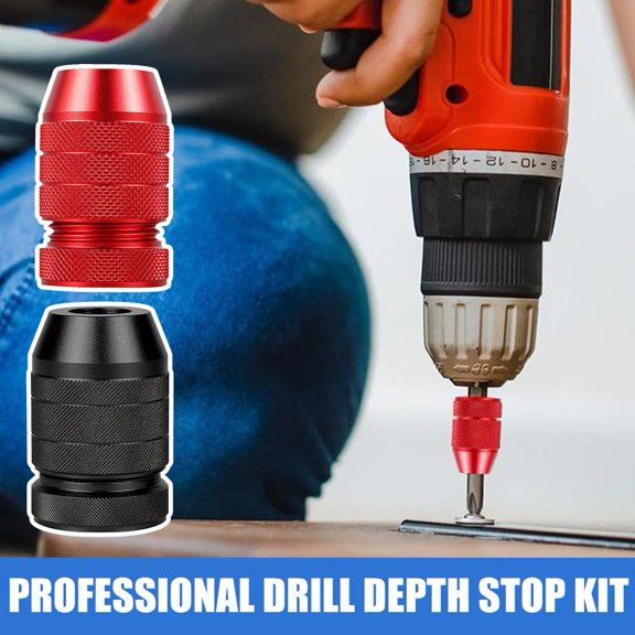 Adjustable Drill Depth Stop Collars, Ensures Accurate Drilling Without Bit Damage, Perfect for DIY Projects and Professional Use(Red,6-11mm)