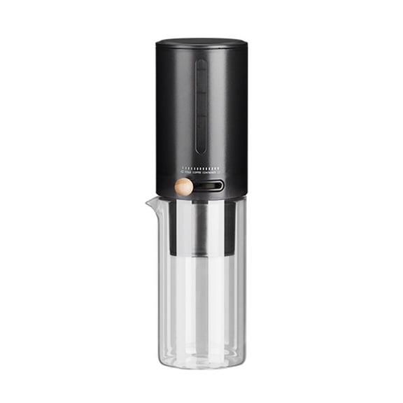 Adjustable Drip Rate Cold Brew Coffee Maker, Glass Iced Pot, Portable Slow Ice Brewer for Home Office, Easy Clean Manual Extraction Pitcher