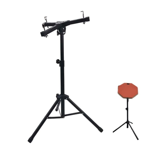 Adjustable Drum Practice Stand, 24.4 to 39 Inches Tall with Angle Tilt, Stable Foldable Base for Home or Studio Rehearsal