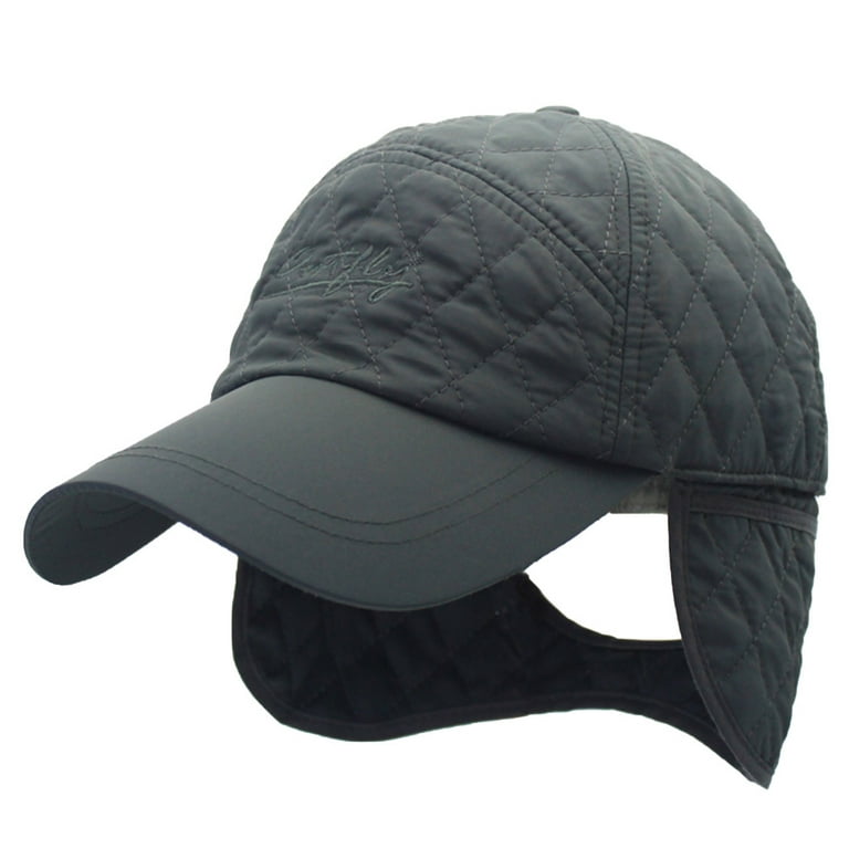 Adjustable Dual-use Baseball Sun Block Hat Ear Protection Warm Peak for  Winter Outdoor Travel (Grey)