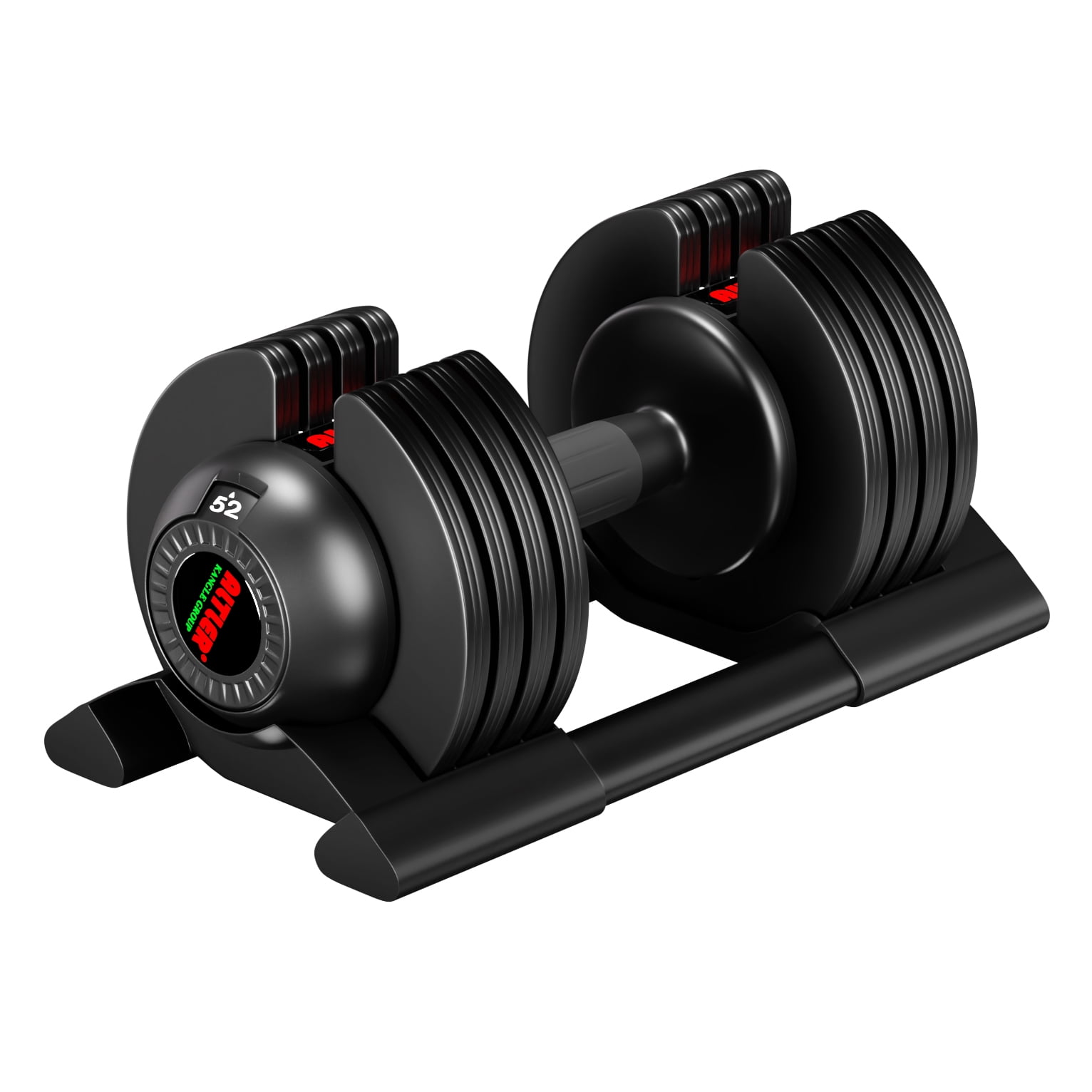 Adjustable Weight Dumbbells Set, 22lb/44lb/52lb with Safe Locking System & Tray for Workout