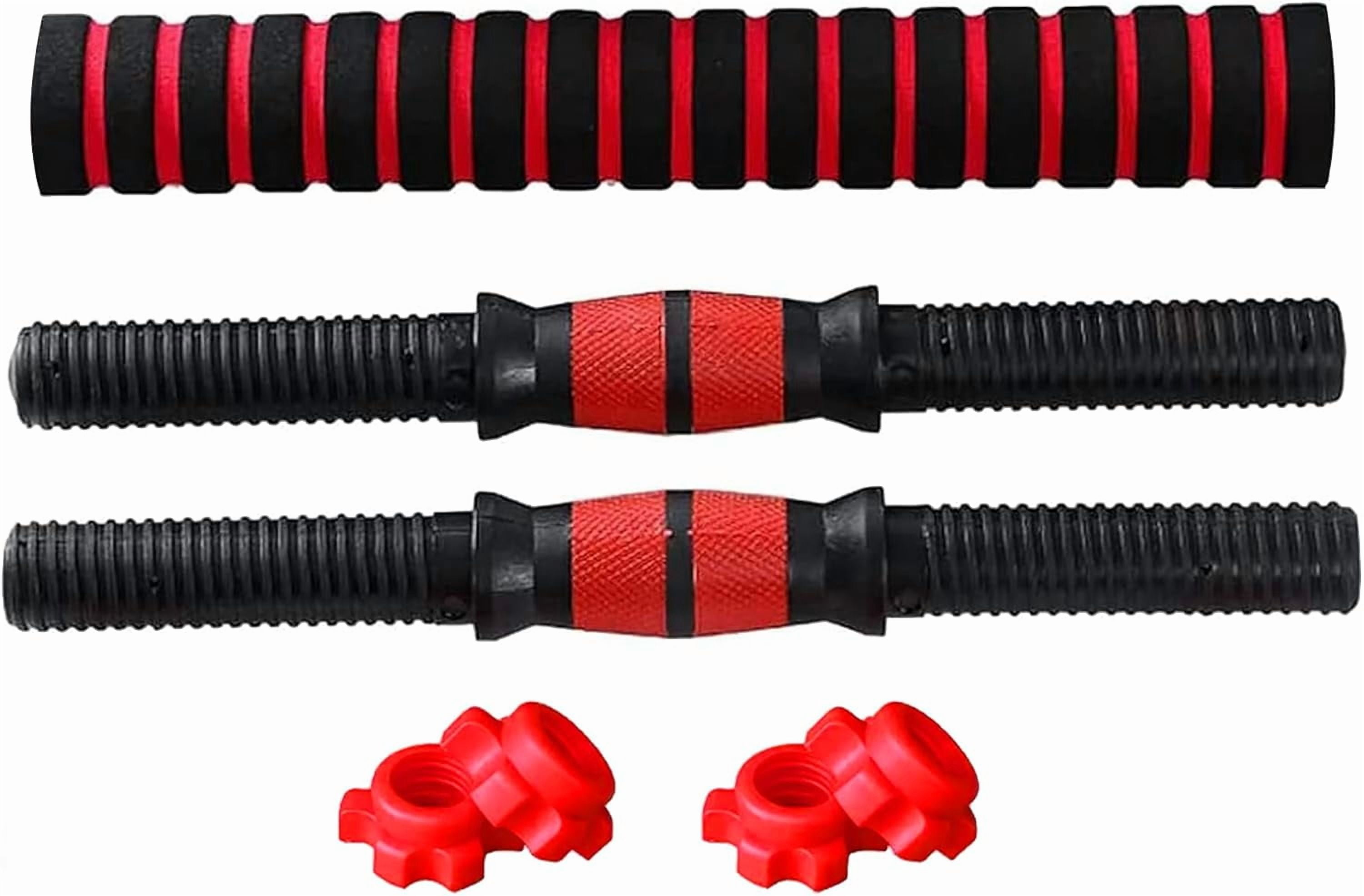 Adjustable Dumbbell Bar Set with 15.74 Inch Connecting Rod for Barbell Lifting Home Gym Equipment