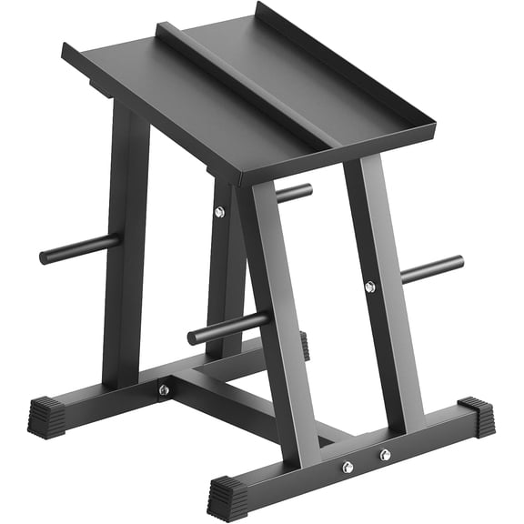 Adjustable Dumbbell Rack with Plate Storage, 500 lb Capacity, Space-Saving Storage Organizer for Classic Dumbbells, table for dumbbells, Heavy Duty Column Stand for Home Gym
