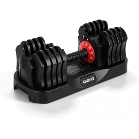 Adjustable Dumbbell Set 10-55LB for Home Gym Dial-Select Weight, 10-in-1 Quick Select Dumbbell Set | Anti-Slip Grip | Full Body Beginner to Intermediate | Steel Plates Lock into Base| Single