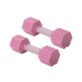thumbnail image 1 of Adjustable Dumbbell Set with 10 Weight Levels, Non-Slip Handle, Quick Weight Adjustment System, Hardened Steel Plates, Compact Storage Design for Home Gym (pink-5lb-pair), 1 of 8
