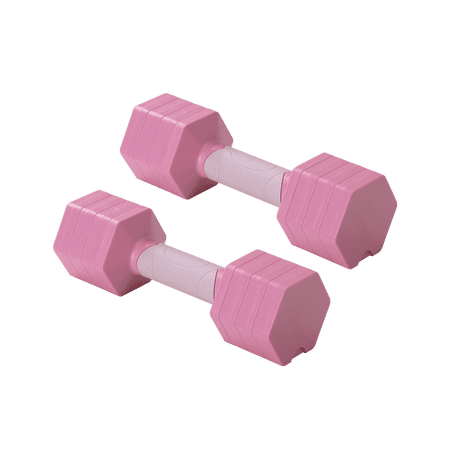 Adjustable Dumbbell Set with 10 Weight Levels, Non-Slip Handle, Quick Weight Adjustment System, Hardened Steel Plates, Compact Storage Design for Home Gym (pink-5lb-pair)