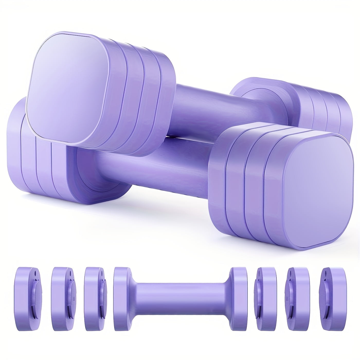 Adjustable Dumbbell Set of 2, 4 in 1 Free Weights Dumbbells Set for ...