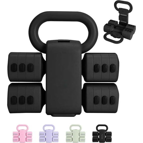 Adjustable Dumbbell Set of 2, 4 in 1 Free Weights Dumbbells Set for Women with Adjustment, Each 2lb 3lb 4lb 5lb Hand Weights Set for Gym & Outdoor Exercise