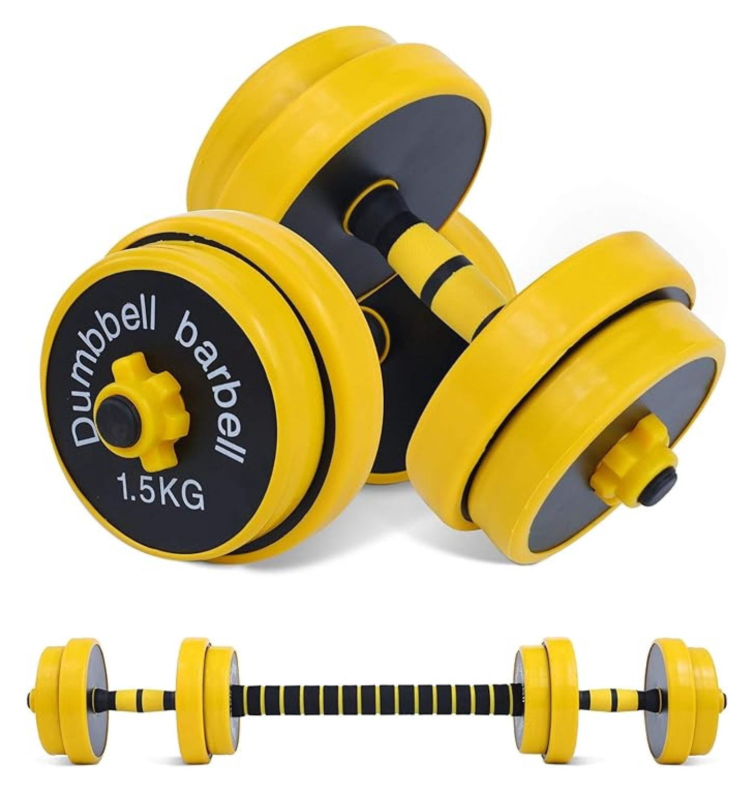 Adjustable Dumbbell Set 20-40-50-70LB, 3-in-1 Weights Kettlebell Set, Non-Slip Home Gym Weight Set