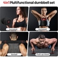 thumbnail image 1 of Adjustable Dumbbell Set 20-80lbs, 4-in-1 Home Gym Equipment with Barbell Kettlebell Stand for Strength Training, 1 of 7