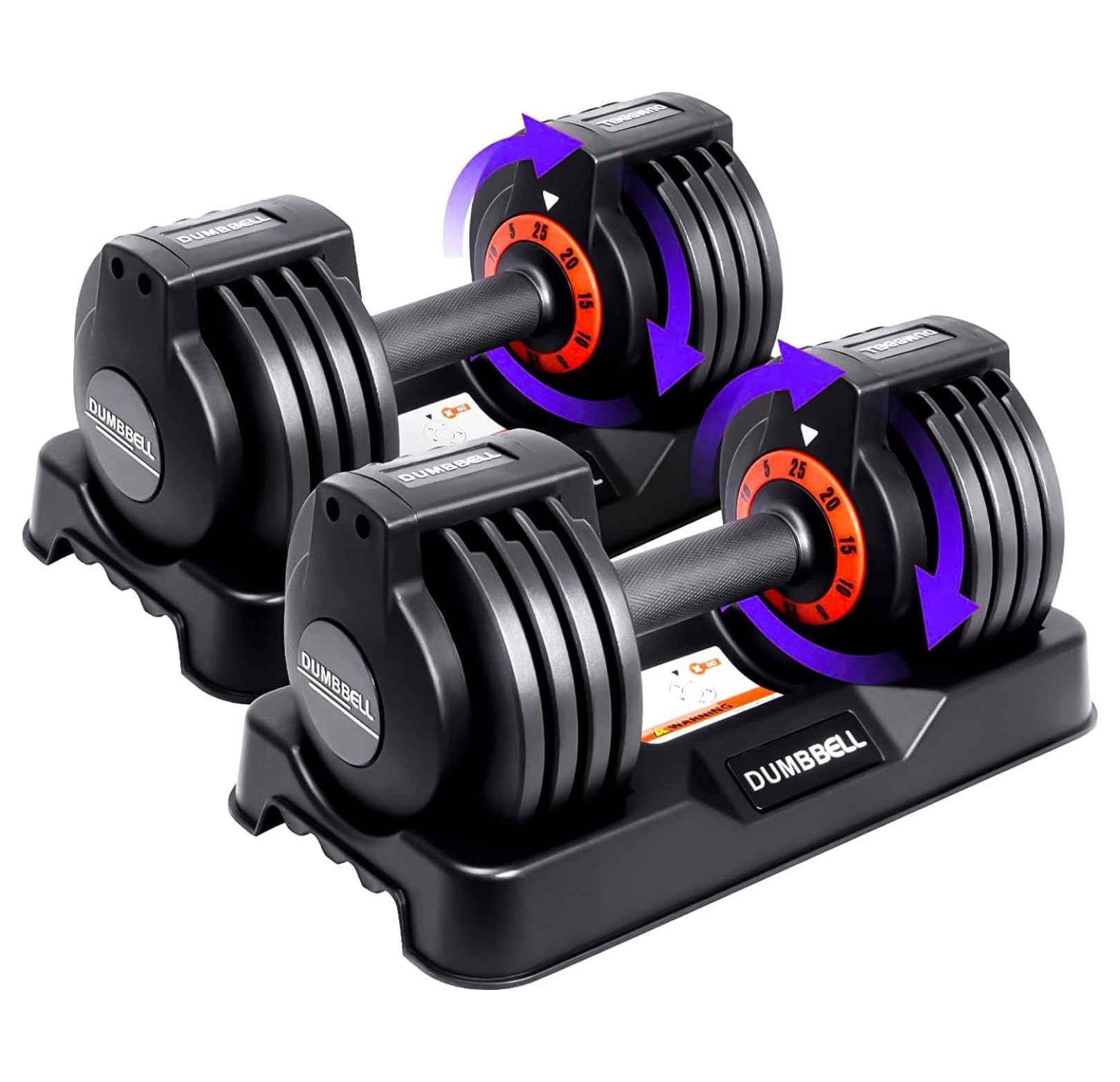 Adjustable Dumbbell Set, 25/55 lb Dumbbell for Men and Women, Fast