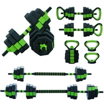 Adjustable Dumbbell Set 4 In1 Weights Dumbbells Set Barbell Kettlebells Push Up Stand For Women Men Exercise Home 44lbs