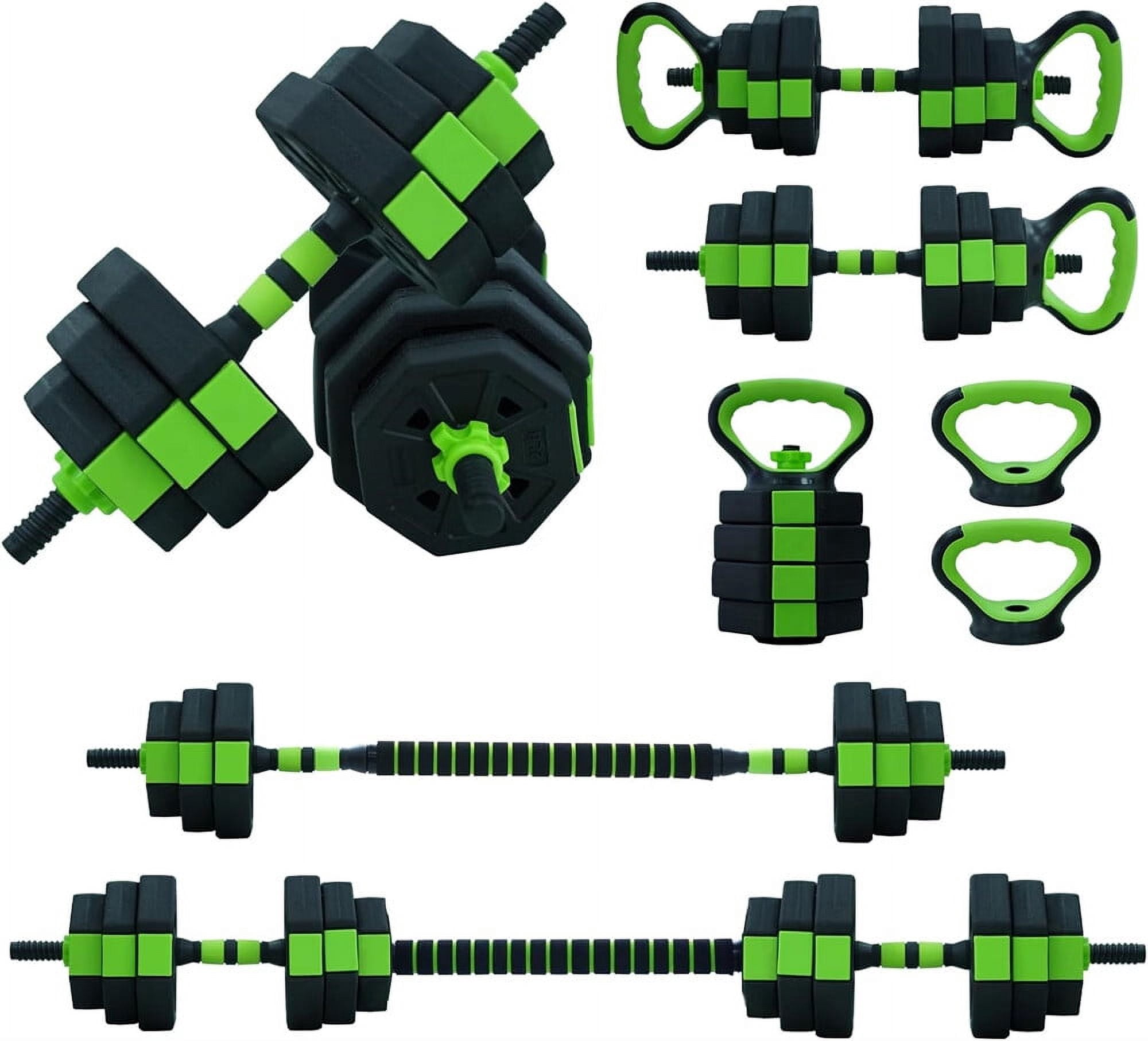 Adjustable Dumbbell Set 4 in1 Weights Dumbbells Set Barbell Kettlebells Push Up Stand