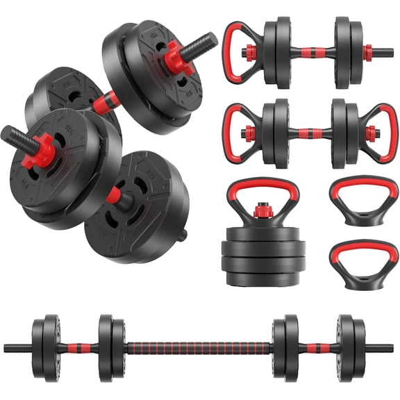 Adjustable Dumbbell Set 40 LBS 4 in 1 Multi Functional Portable Weight Set for Home Use