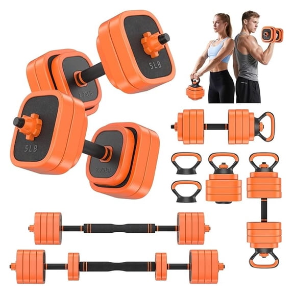 Adjustable Dumbbell Set 45-85lbs, 4-in-1 Free Weight Set