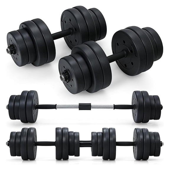 Adjustable Dumbbell Set, 66LBS Free Weight Set with Connector, 3-in-1 Convertible for Strength Training, Home Gym Exercise Workout Equipment Lifting Set