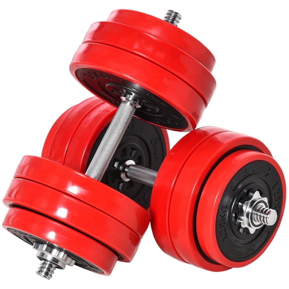 Adjustable Dumbbell Set, 66lbs Convertible to Barbell Weight Set for Home Gym Women and Men Weight Lifting Training On-Site