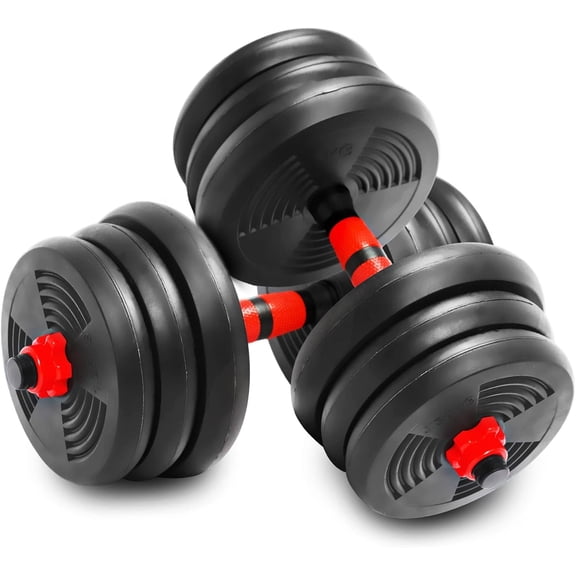 Adjustable Dumbbell Set, Men and Women Free Weight Set Fitness Home Equipment, 3 in 1 Adjustable Weights Set for Home Gym Used as Dumbbell Barbell Push up Stand
