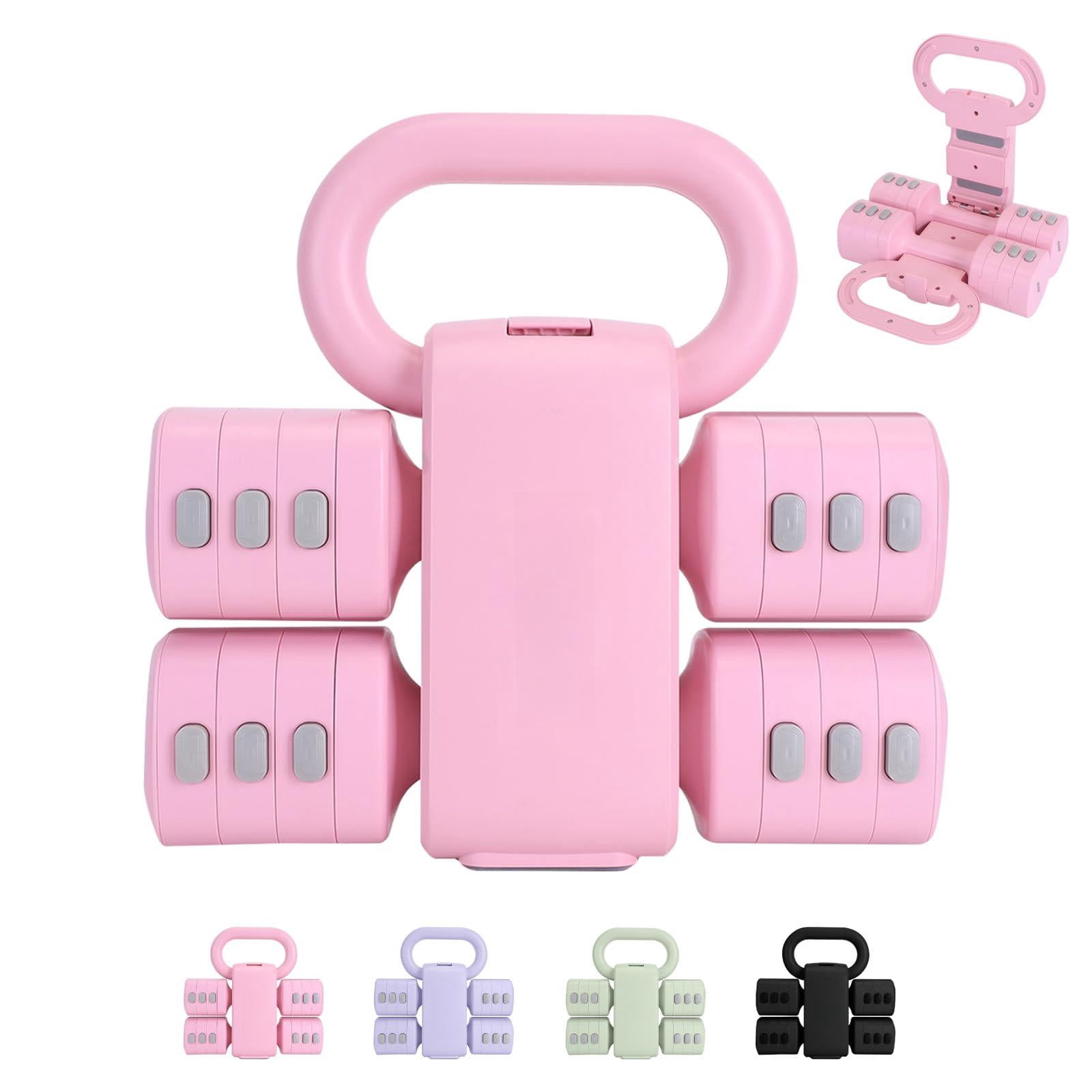 Adjustable Dumbbell Set Of 2  4 In 1 Free Weights Dumbbells For Women With Fast Adjustment Each 2lb 3lb 4lb 5lb Hand Home Gym & Outdoor Exercise