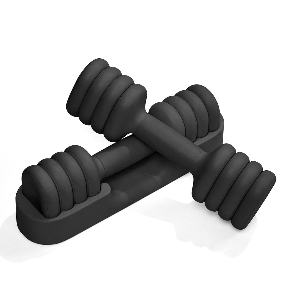 Adjustable Dumbbell Set Of 2  4-in-1 Hand Weights For Women At Home Compact Free Dumbbells With Soft Grip And Base 2-5 Lbs Each Gym