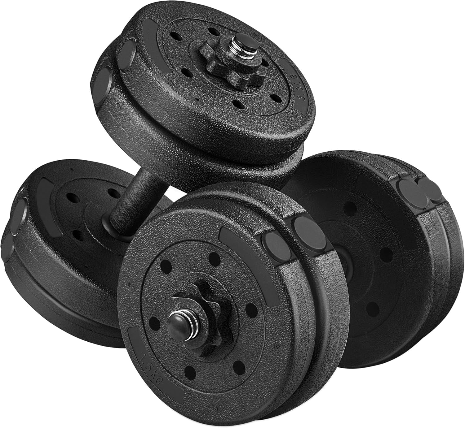 Adjustable Dumbbell Set with 4 Spinlock Collars for Home Gym Strength Training for Men and Women