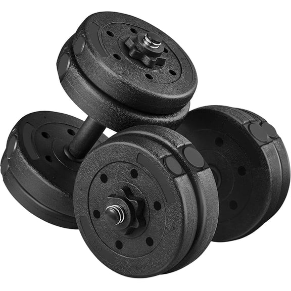 Adjustable Dumbbell Set with 4 Spinlock Collars for Home Gym Strength Training for Men and Women