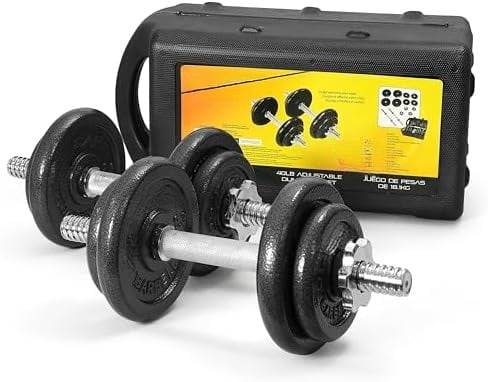Adjustable Dumbbell Weight Set | Multiple Options Black, 40 LB w/Case, Pair