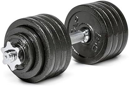 Adjustable Dumbbell Weight Set | Multiple Options Black, 52.5 LB, Single