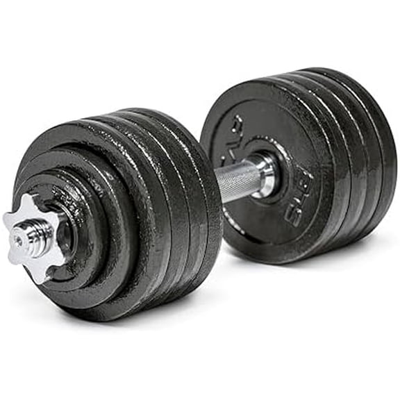 Adjustable Dumbbell Weight Set | Multiple Options Black, 52.5 LB, Single